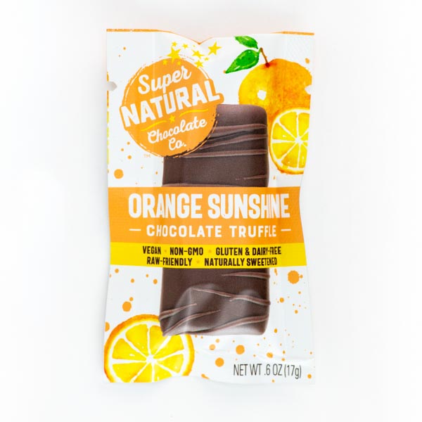 Orange Sunshine Vegan Raw Chocolate Truffle